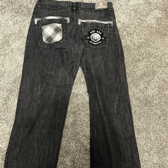 Red Ape Black Jean Shorts for Men - Picture 1 of 3